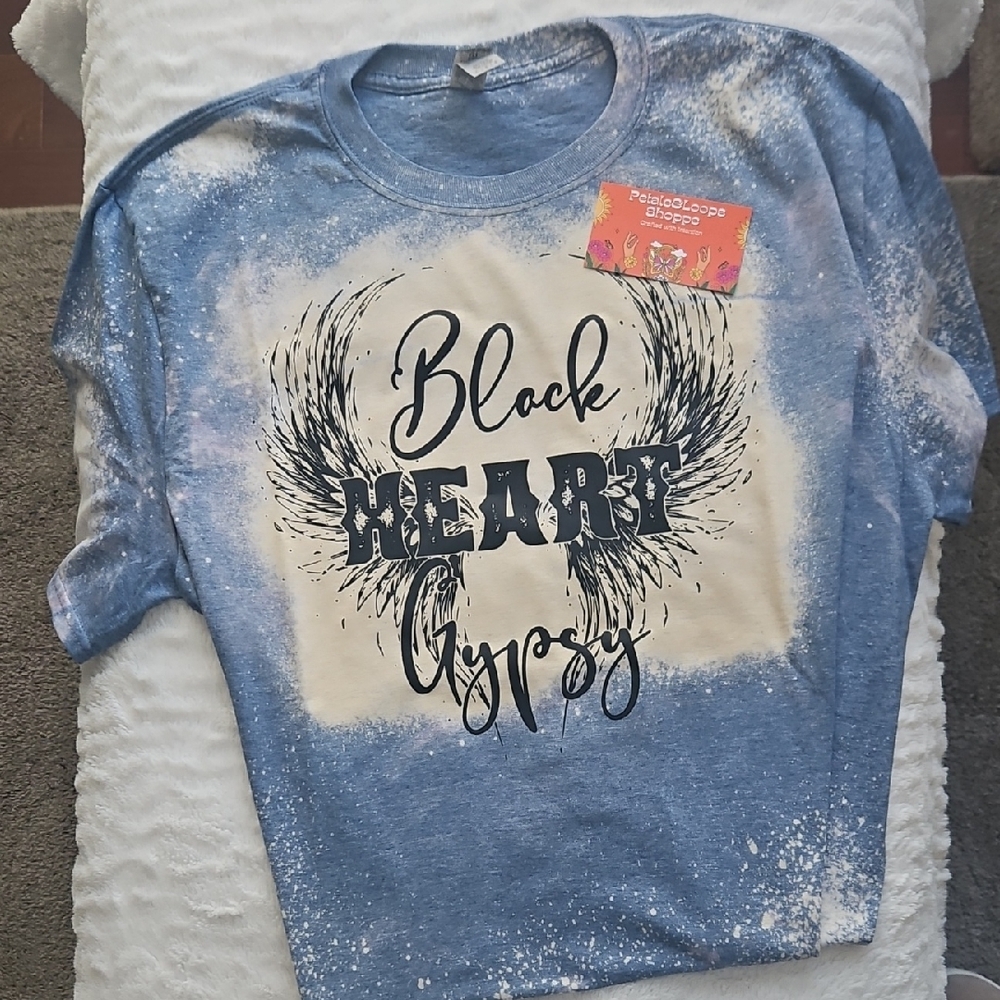 Gildan Black Heart Gypsy Blue Tee